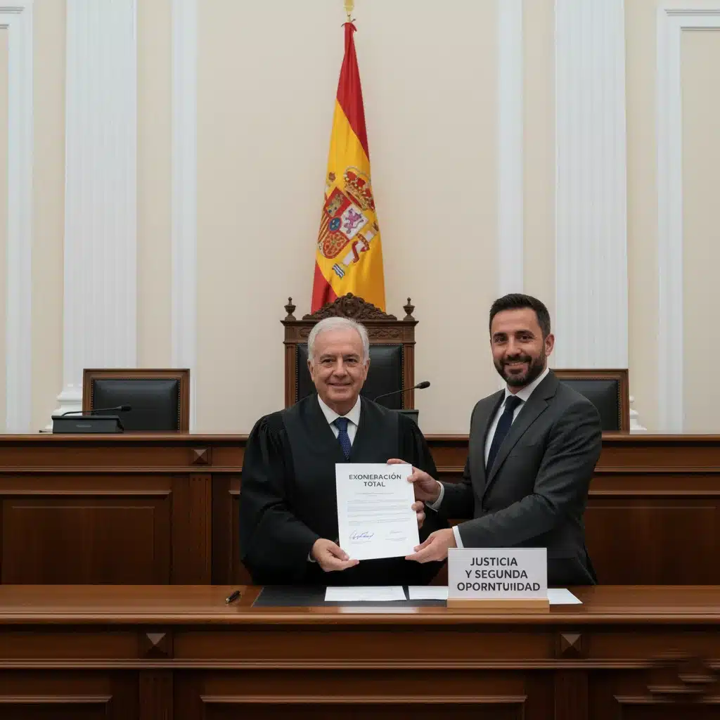 Juez y abogado muestran resolución de exoneración: ejemplos 